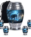 Blue Elephant Galaxy Cremation Urns For Human Ashes - Urns For Men & Women