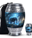 Blue Elephant Galaxy Cremation Urns For Human Ashes - Urns For Men & Women