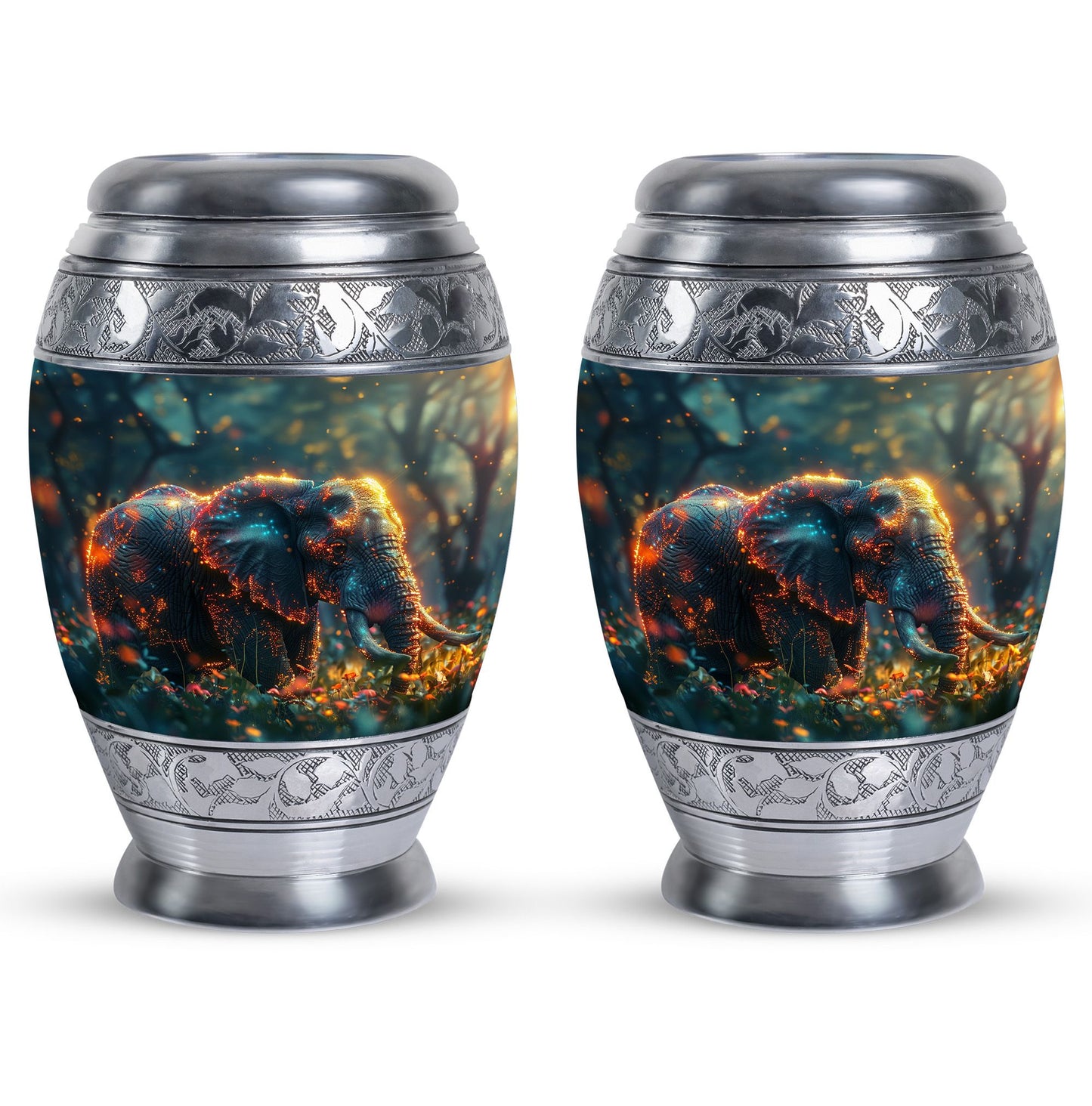 Personalized Elephant Cremation Urn for Women - 10-inch, 200 cu in - Yatskia