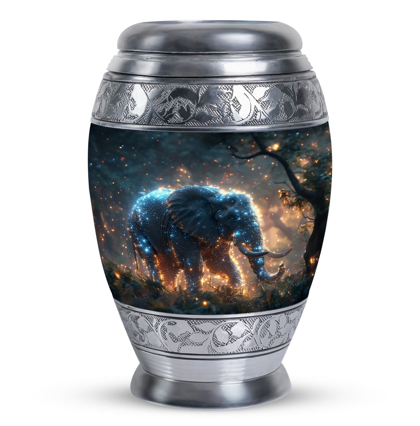 Personalized Elephant Cremation Urn for Men & Women - 10-inch, 200 cu in - Yatskia