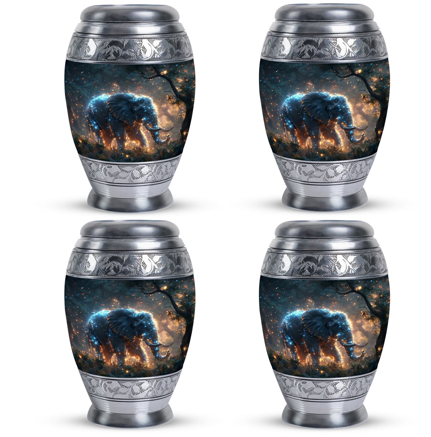 Personalized Elephant Cremation Urn for Men & Women - 10-inch, 200 cu in - Yatskia