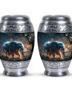 Majestic Elephant Night Forest Design - Funeral Urns For Men & Women