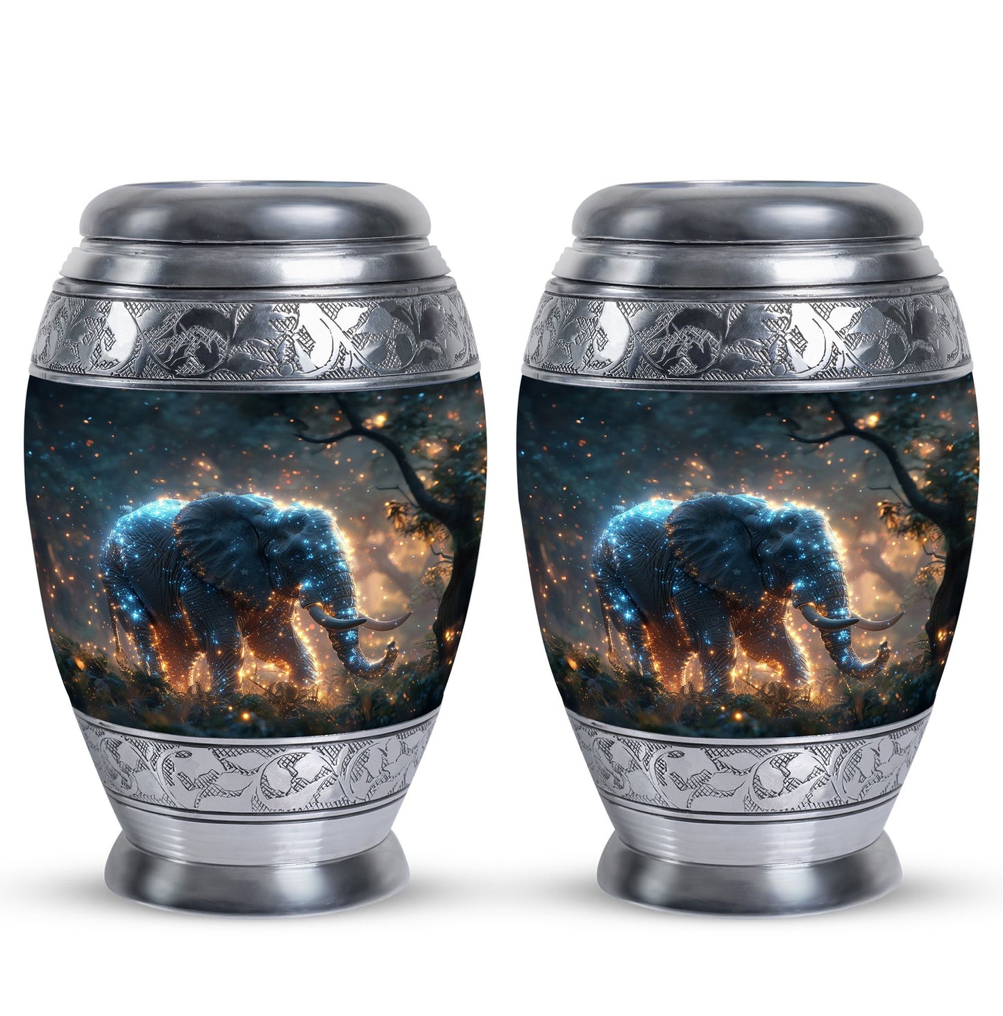 Personalized Elephant Cremation Urn for Men & Women - 10-inch, 200 cu in - Yatskia