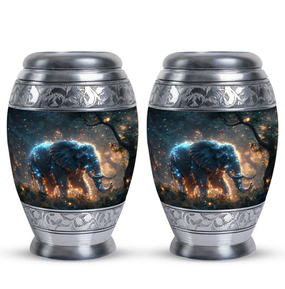 Personalized Elephant Cremation Urn for Men & Women - 10-inch, 200 cu in - Yatskia
