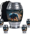 Majestic Elephant Night Forest Design - Funeral Urns For Men & Women