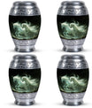 White Unicorn Black Urn - Cremation Urns For Adult Ashes Women