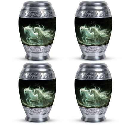 White Personalized White Cremation Urn for Adult - 10-inch, 200 cu in - Yatskia