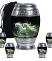 White Unicorn Black Urn - Cremation Urns For Adult Ashes Women