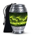 Majestic Green Unicorn Cremation Urn - Urns For Women Ashes