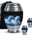 White Horse Cremation Urn - Adult Urns For Human Ashes Women