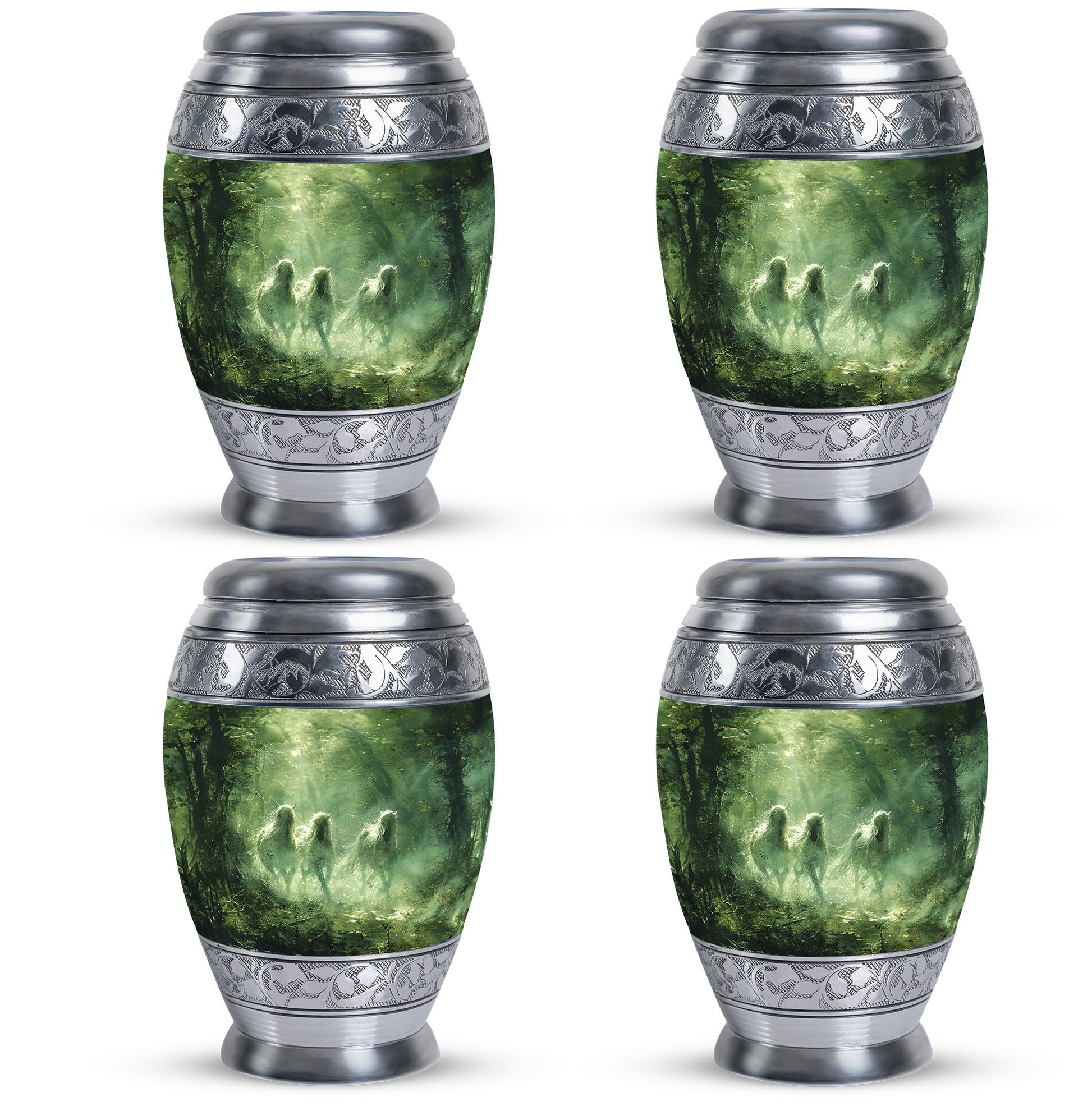 Unicorn In Forest Urn - Large Urn For Ashes For Women