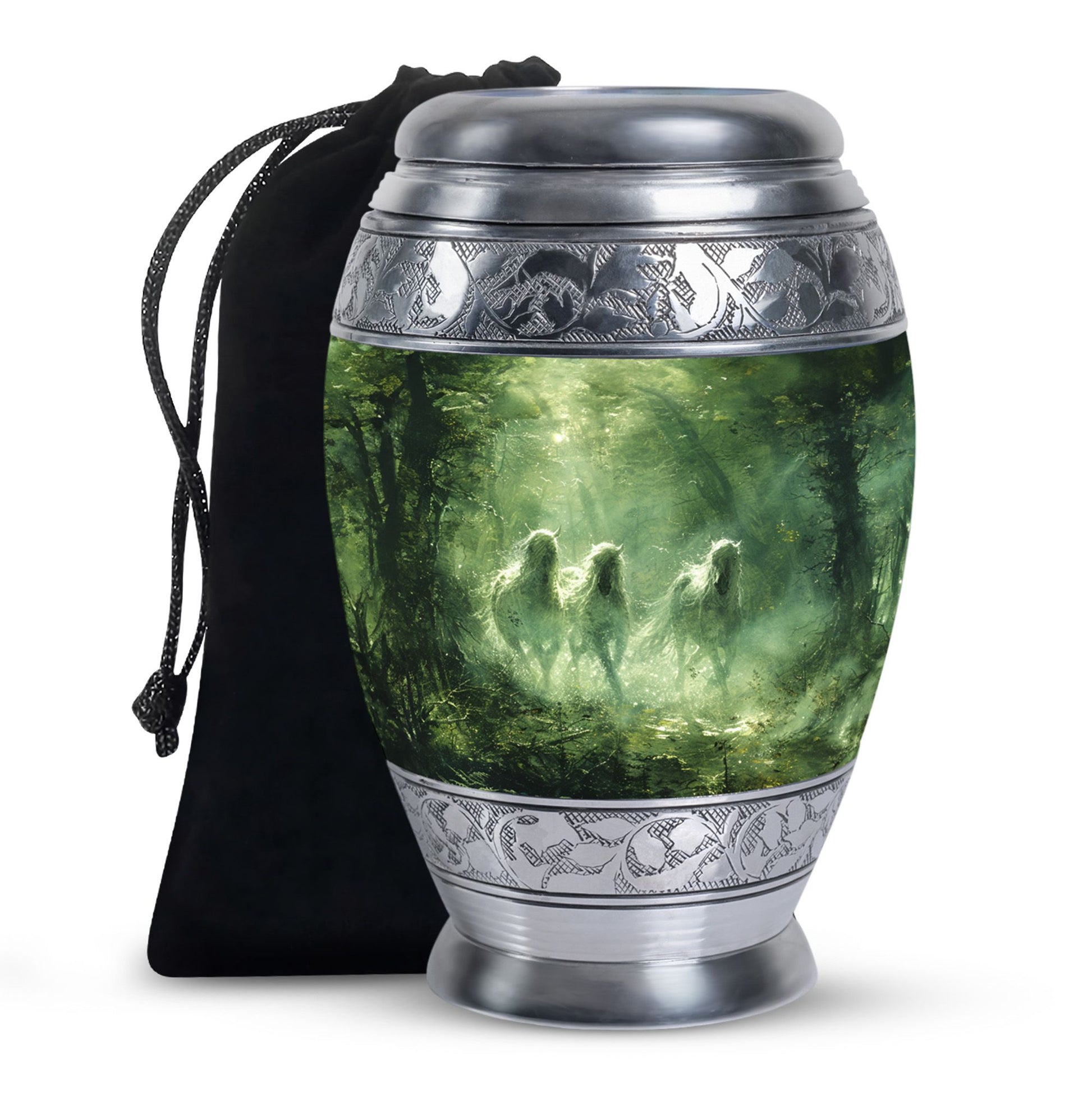Unicorn In Forest Urn - Large Urn For Ashes For Women
