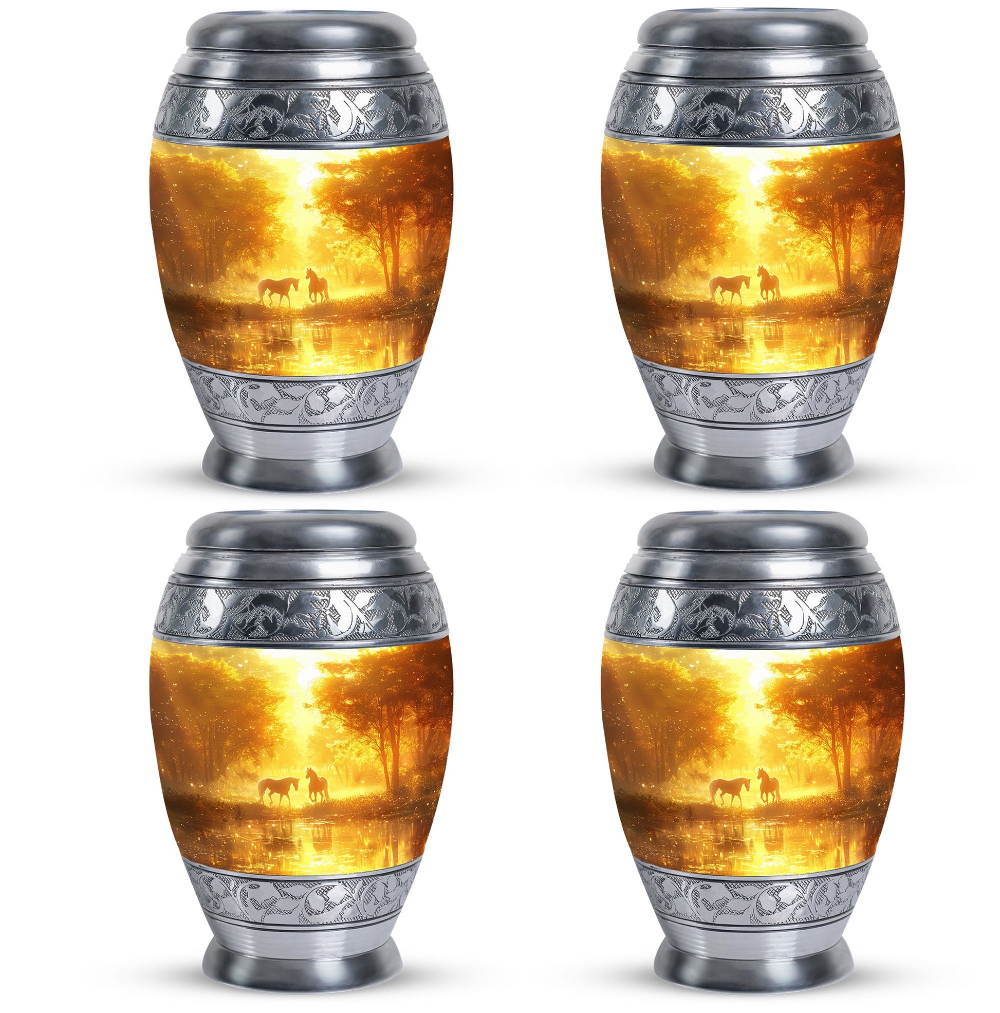 Golden Forest Serenity Cremation Urns For Human Ashes - Funeral Urn
