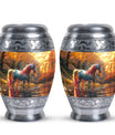 Autumn Magic Horse Cremation Urns For Human Ashes - Funeral Urns For Adult