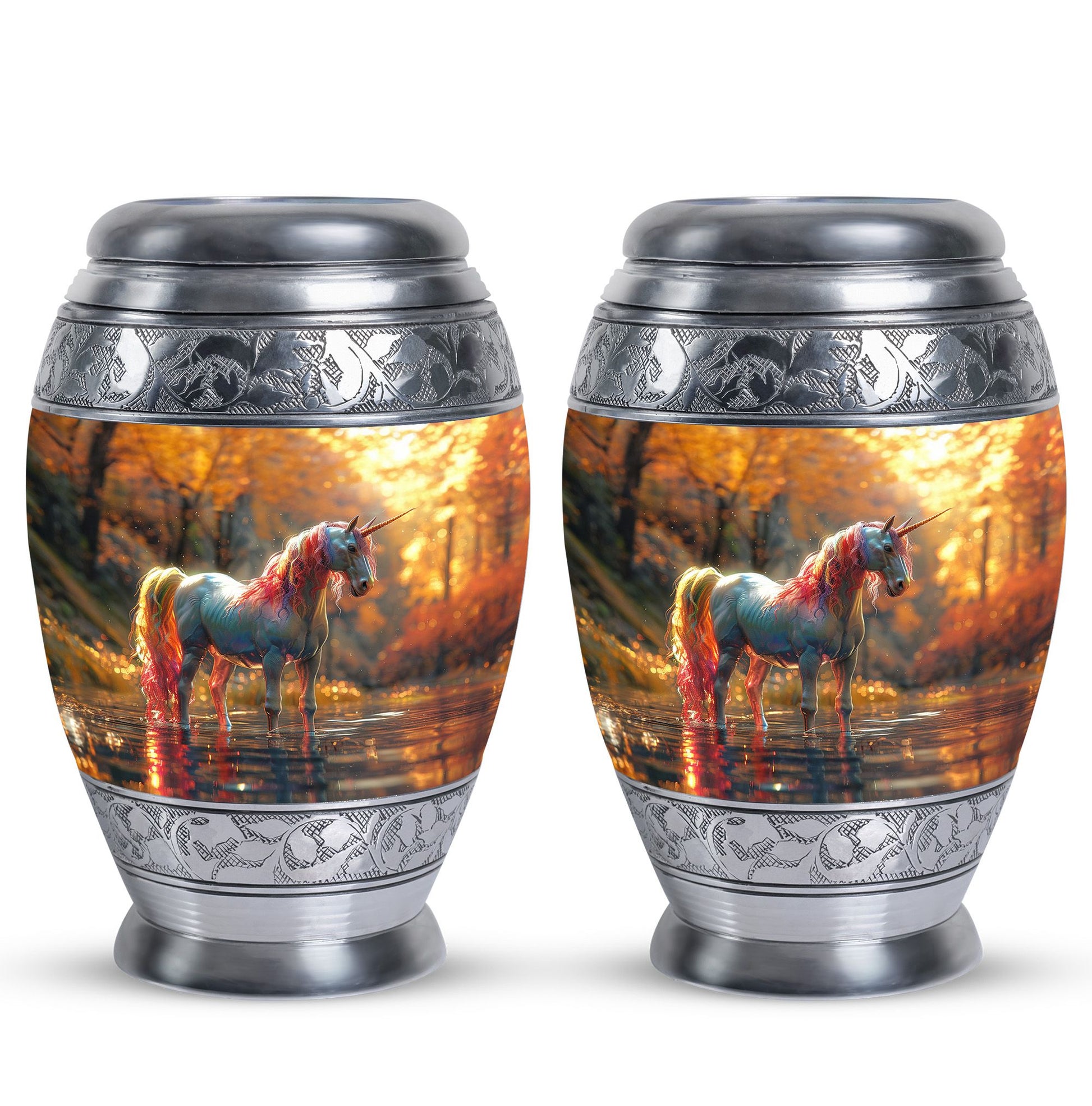 Autumn Magic Horse Cremation Urns For Human Ashes - Funeral Urns For Adult