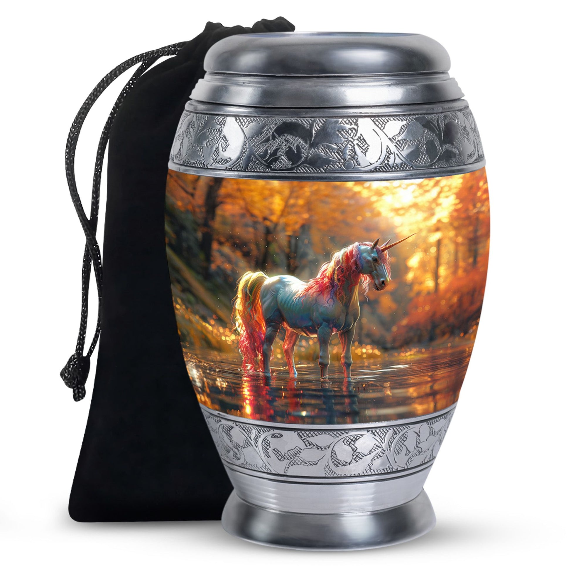 Autumn Magic Horse Cremation Urns For Human Ashes - Funeral Urns For Adult