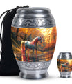 Autumn Magic Horse Cremation Urns For Human Ashes - Funeral Urns For Adult