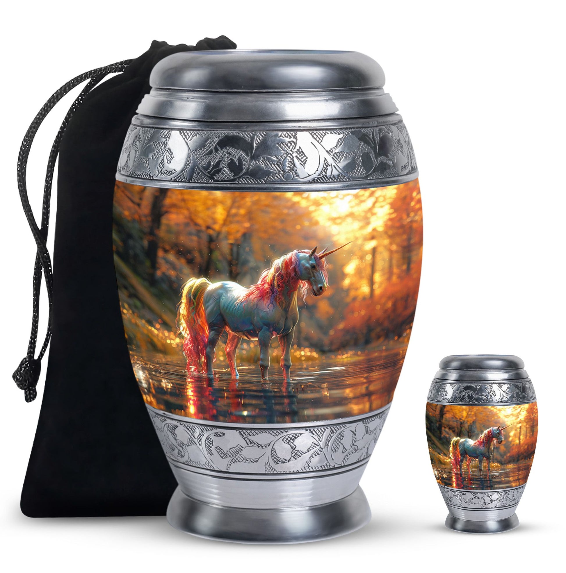 Autumn Magic Horse Cremation Urns For Human Ashes - Funeral Urns For Adult