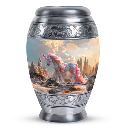 Personalized Unicorn Memorial Urn for Human Ashes - 10-inch, 200 cu in - Yatskia