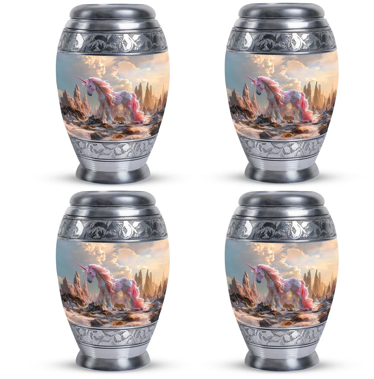 Personalized Unicorn Memorial Urn for Human Ashes - 10-inch, 200 cu in - Yatskia