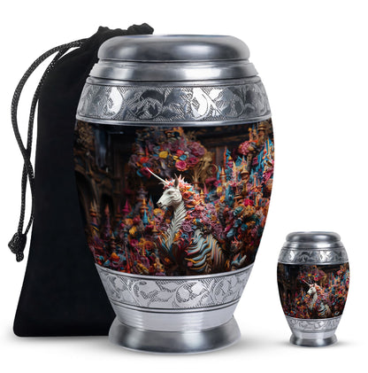 Personalized Horse Cremation Urn for Mom - 10-inch, 200 cu in - Yatskia