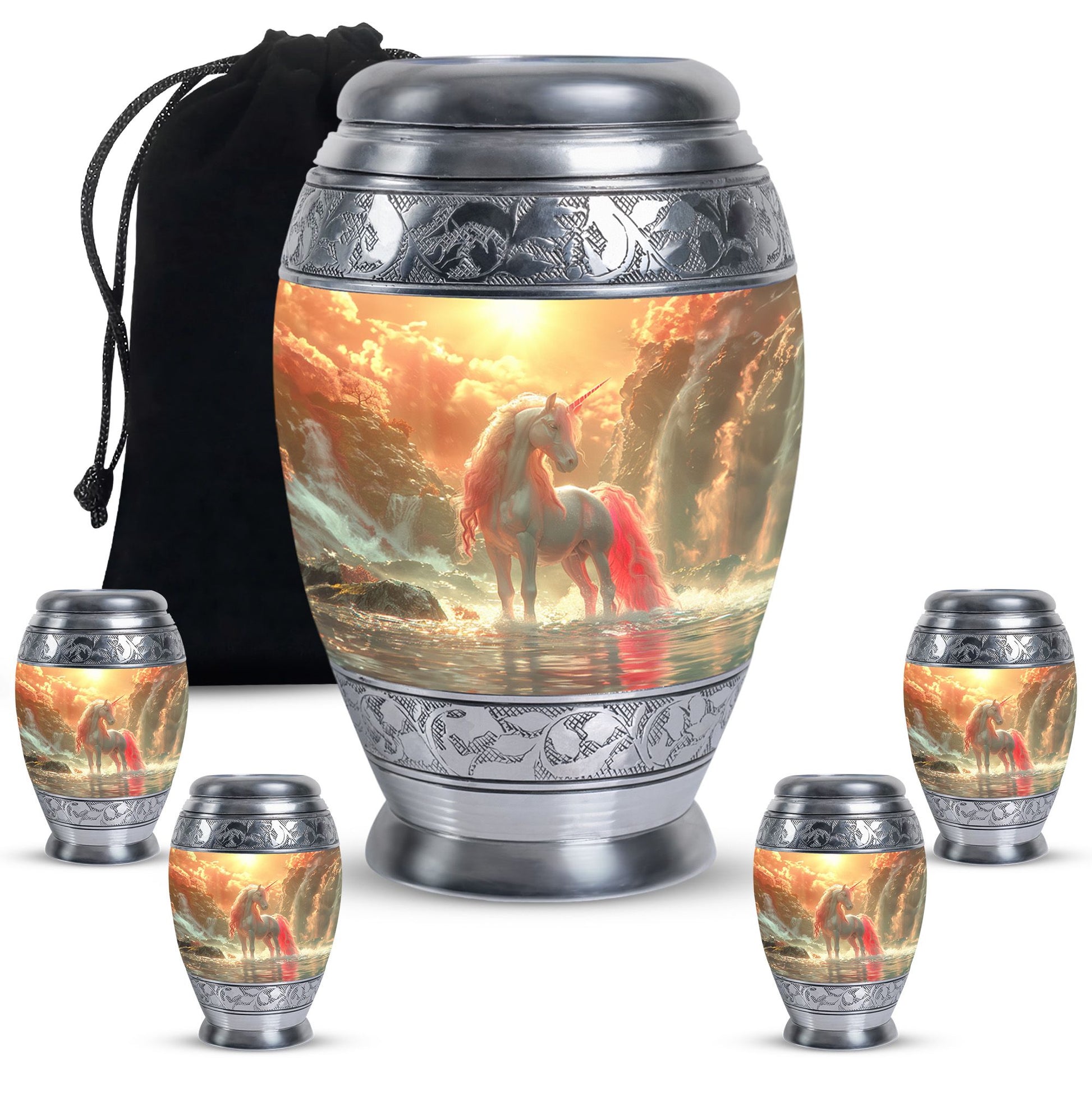 Mystical Dawn Unicorn Cremation Urns For Human Ashes - Large Urn For Mom