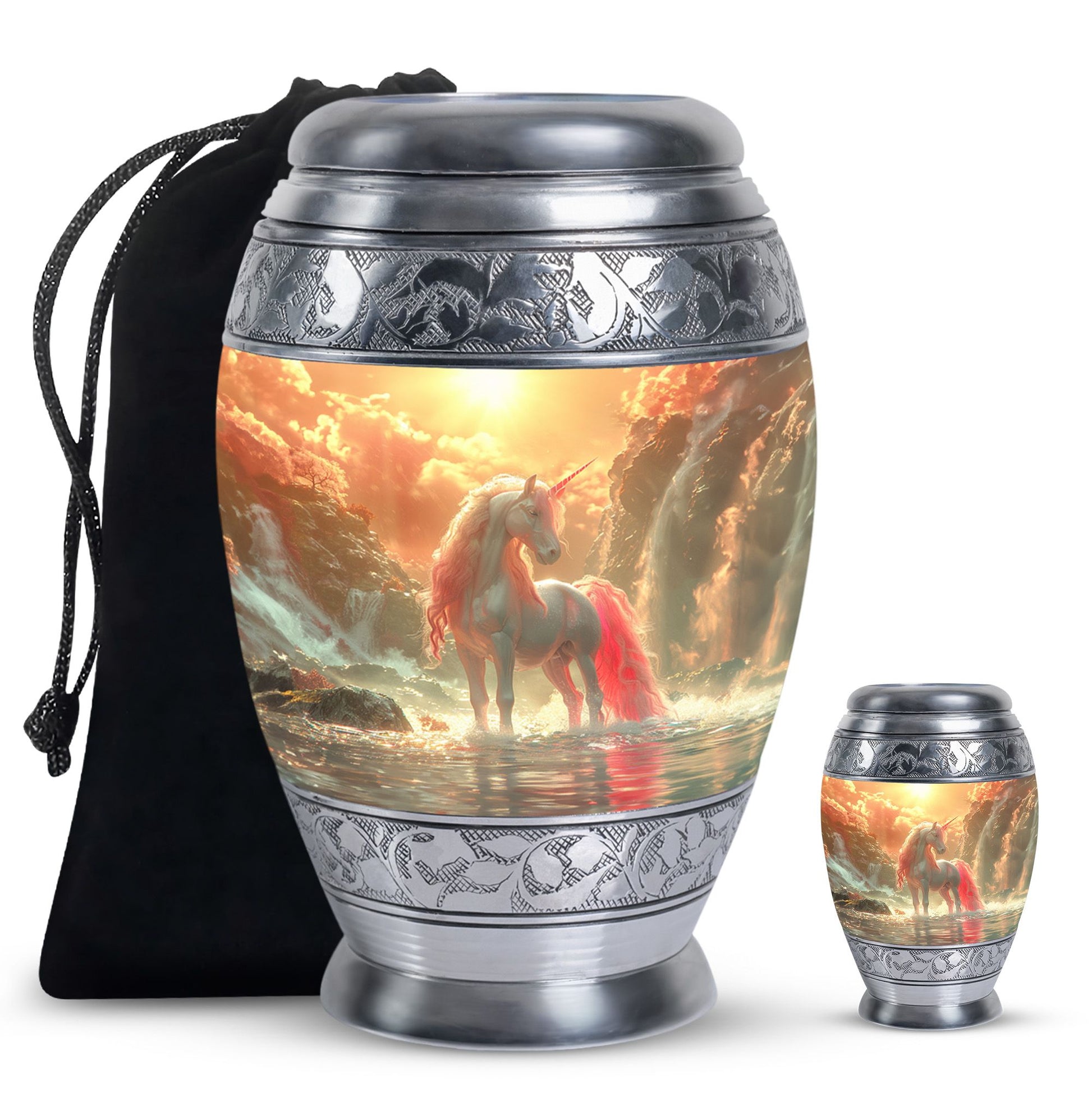 Mystical Dawn Unicorn Cremation Urns For Human Ashes - Large Urn For Mom