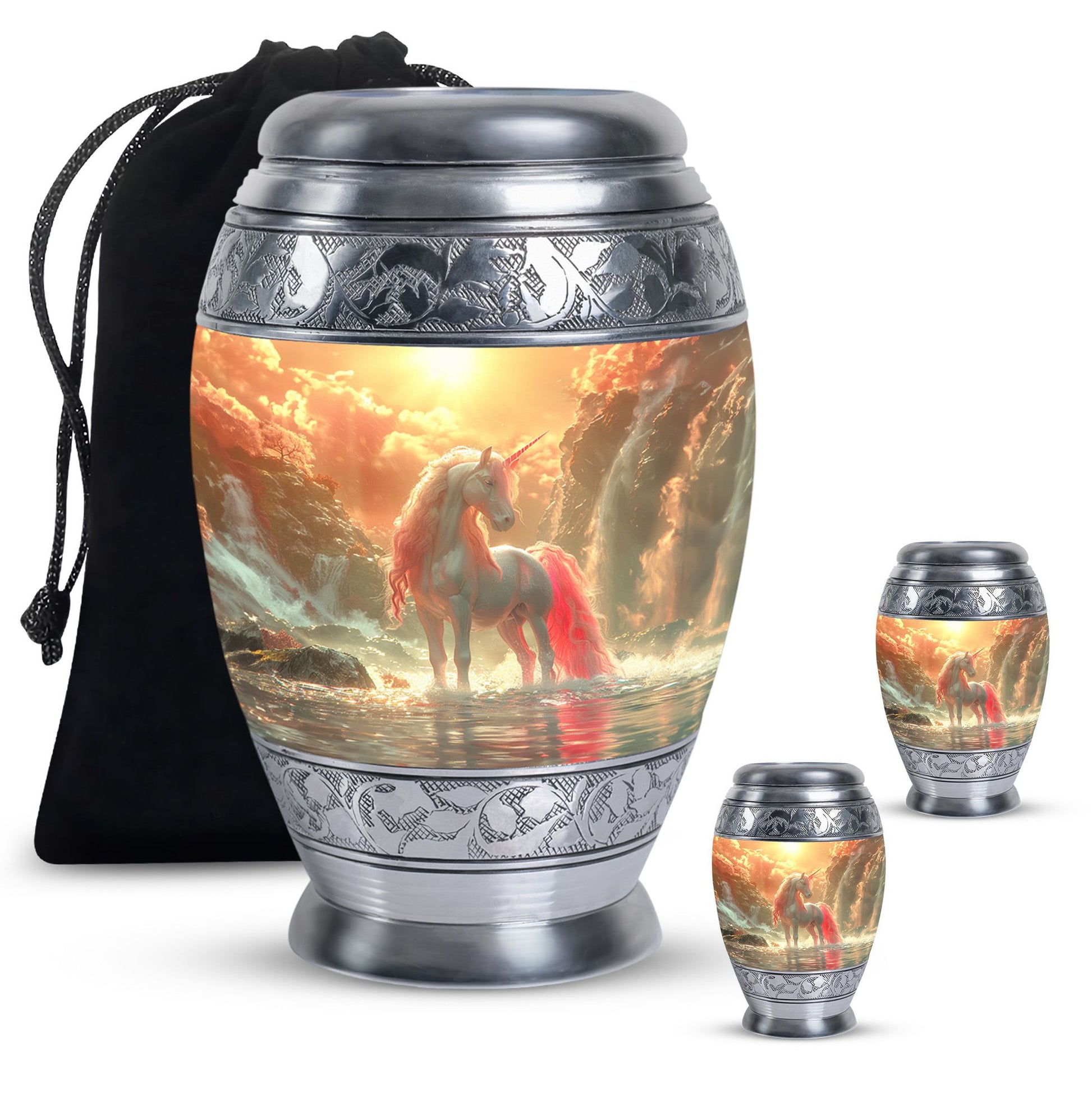 Mystical Dawn Unicorn Cremation Urns For Human Ashes - Large Urn For Mom
