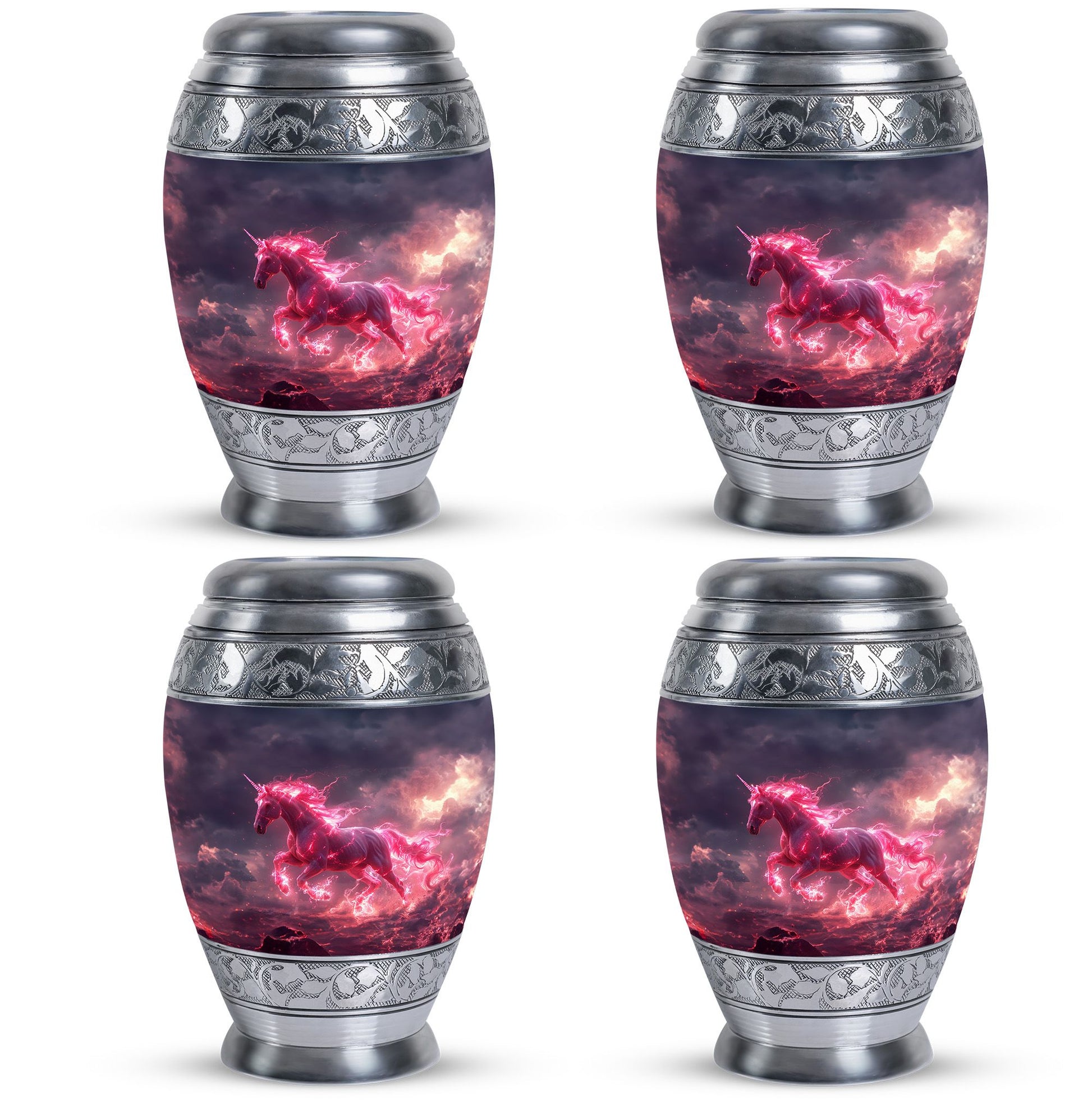 Neon Unicorn Cremation Urns For Human Ashes - Funeral Urns For Men