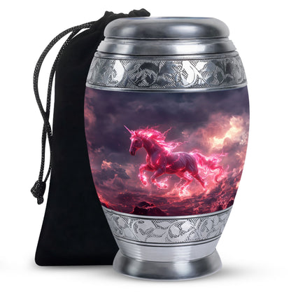Personalized Unicorn Cremation Urn for Men - 10-inch, 200 cu in - Yatskia