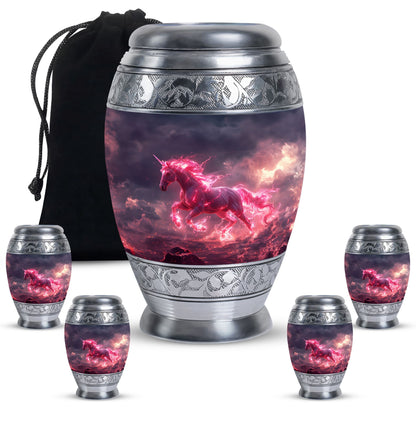 Personalized Unicorn Cremation Urn for Men - 10-inch, 200 cu in - Yatskia