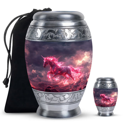 Personalized Unicorn Cremation Urn for Men - 10-inch, 200 cu in - Yatskia