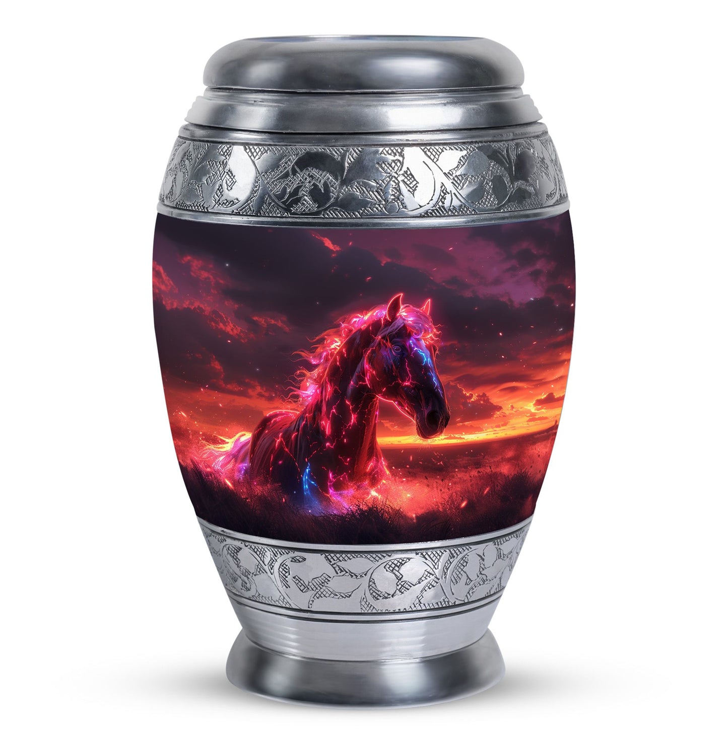 Personalized Horse Keepsake Urn for Human Ashes - 10-inch, 200 cu in - Yatskia