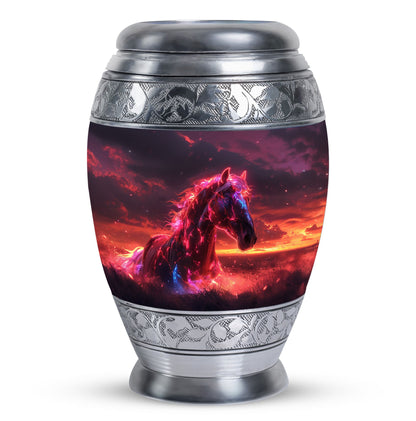 Personalized Horse Keepsake Urn for Human Ashes - 10-inch, 200 cu in - Yatskia