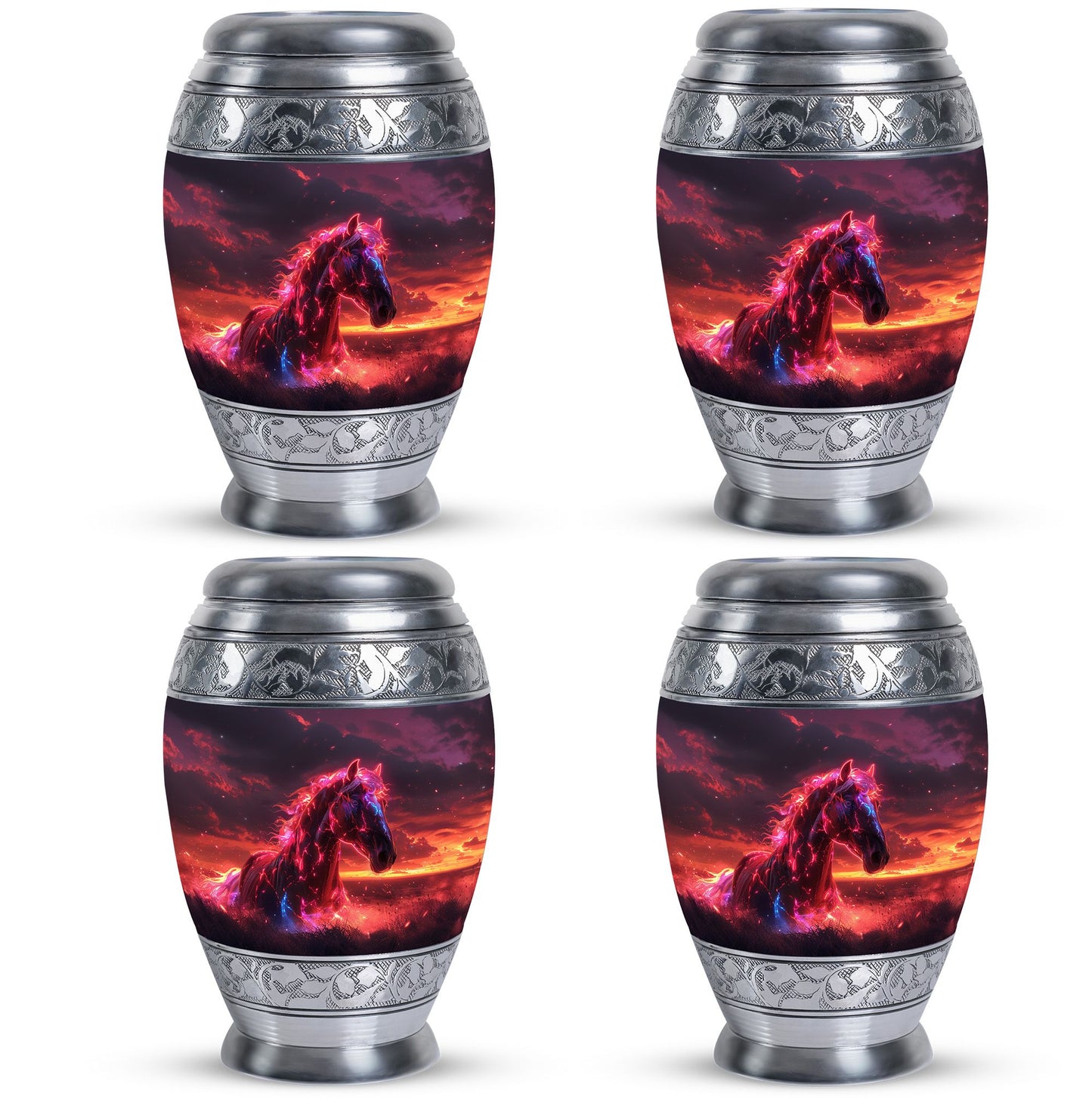Personalized Horse Keepsake Urn for Human Ashes - 10-inch, 200 cu in - Yatskia
