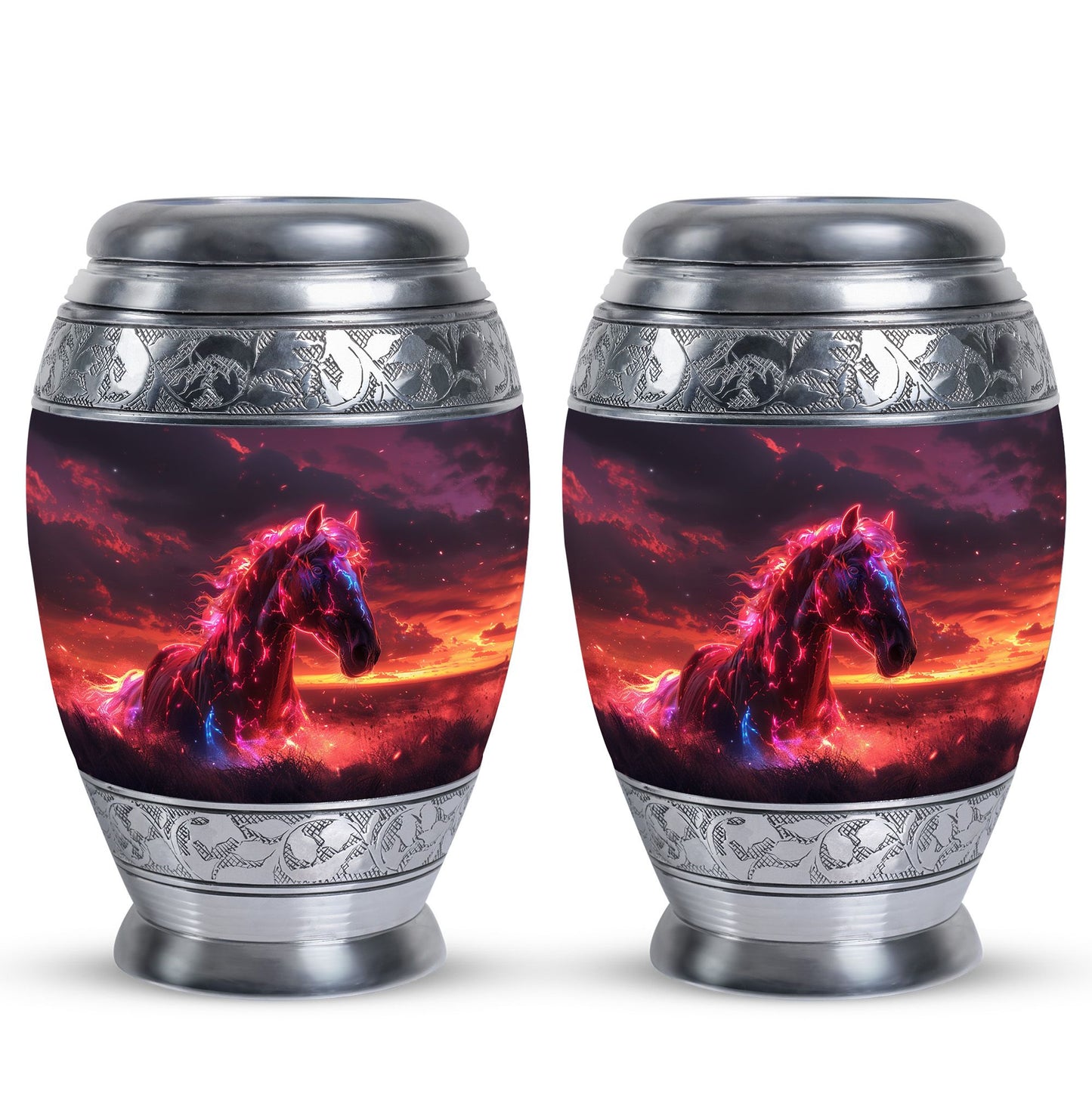 Personalized Horse Keepsake Urn for Human Ashes - 10-inch, 200 cu in - Yatskia