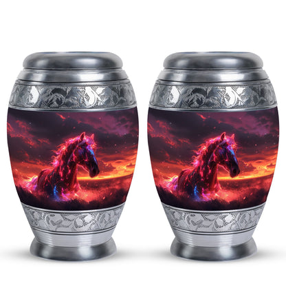 Personalized Horse Keepsake Urn for Human Ashes - 10-inch, 200 cu in - Yatskia