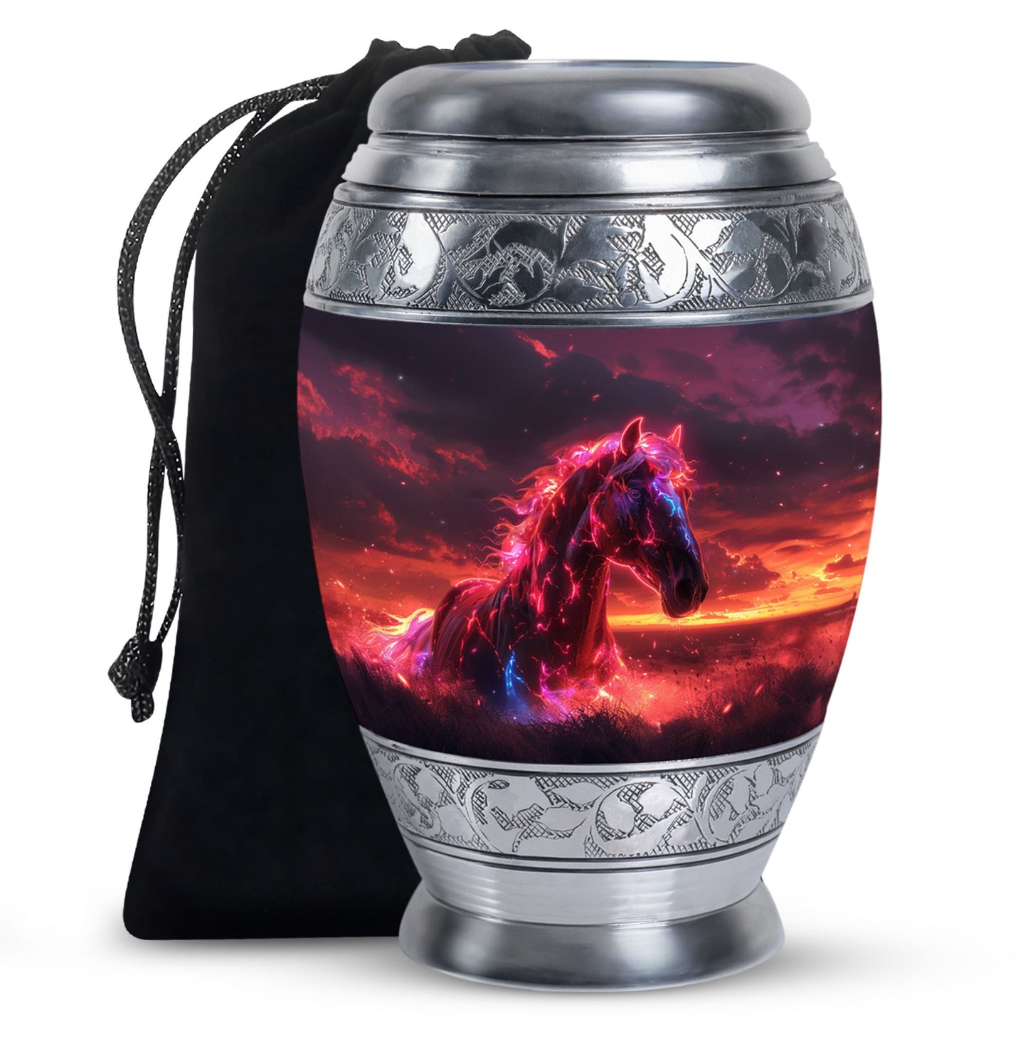 Personalized Horse Keepsake Urn for Human Ashes - 10-inch, 200 cu in - Yatskia