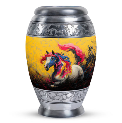 Personalized Horse Cremation Urn for Adult - 10-inch, 200 cu in - Yatskia