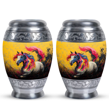 Personalized Horse Cremation Urn for Adult - 10-inch, 200 cu in - Yatskia