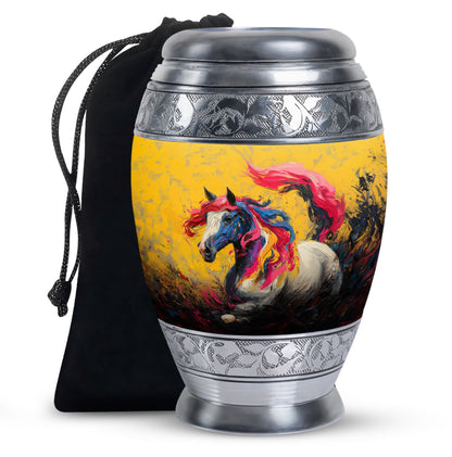 Personalized Horse Cremation Urn for Adult - 10-inch, 200 cu in - Yatskia