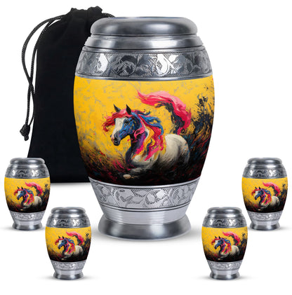 Personalized Horse Cremation Urn for Adult - 10-inch, 200 cu in - Yatskia