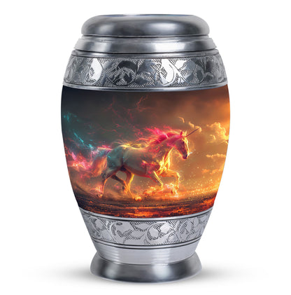 Personalized Unicorn Cremation Urn for Men & Women - 10-inch, 200 cu in - Yatskia