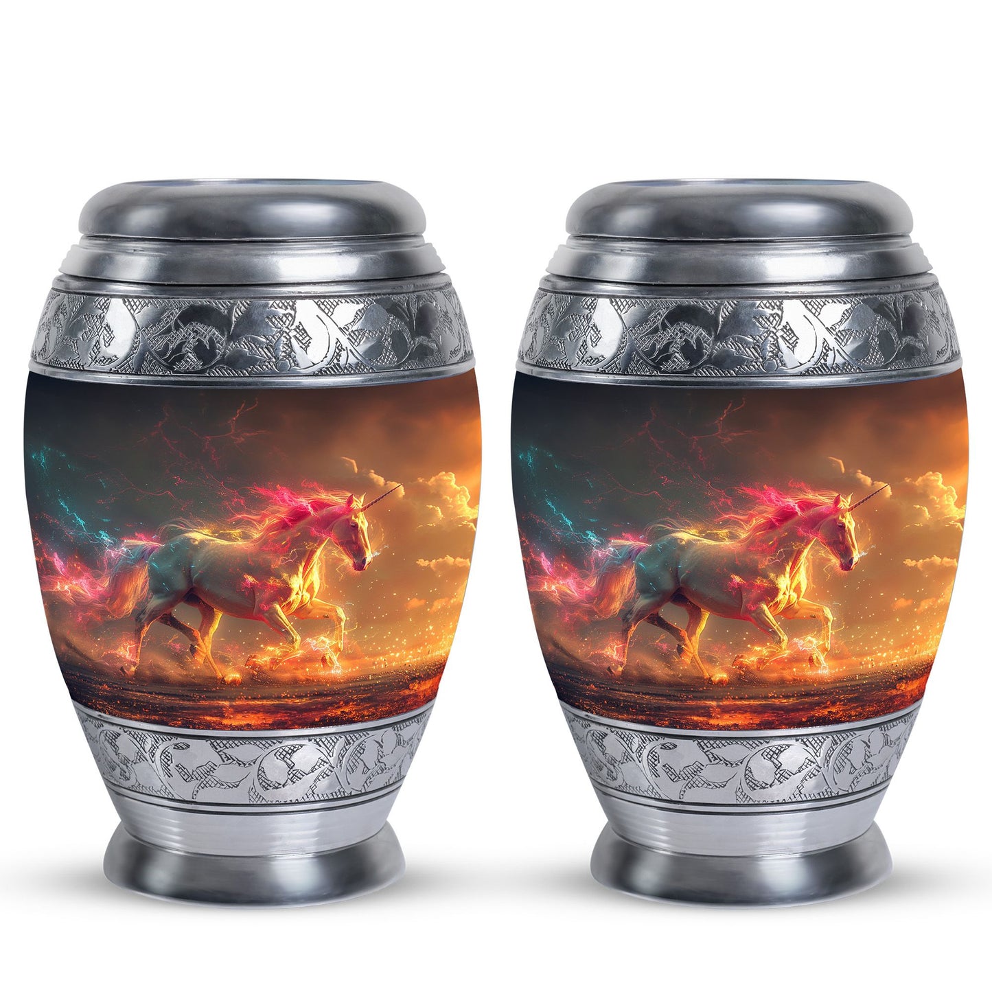 Personalized Unicorn Cremation Urn for Men & Women - 10-inch, 200 cu in - Yatskia