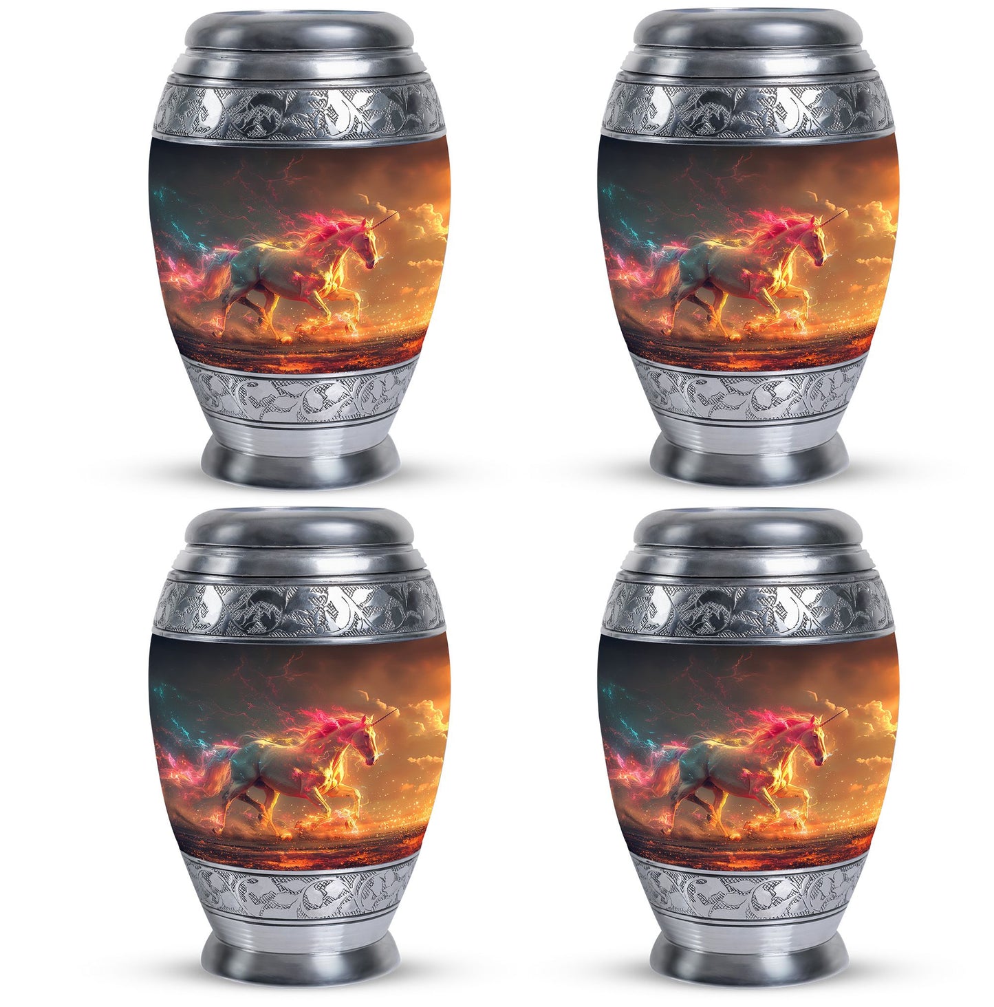 Personalized Unicorn Cremation Urn for Men & Women - 10-inch, 200 cu in - Yatskia