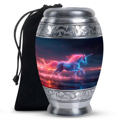 Personalized Horse Cremation Urn for Women - 10-inch, 200 cu in - Yatskia