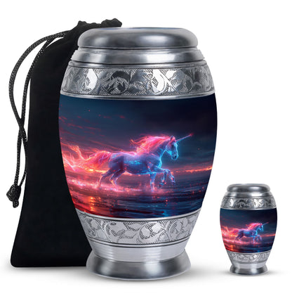 Personalized Horse Cremation Urn for Women - 10-inch, 200 cu in - Yatskia
