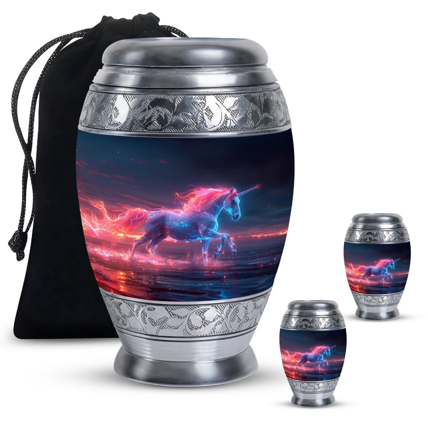 Personalized Horse Cremation Urn for Women - 10-inch, 200 cu in - Yatskia