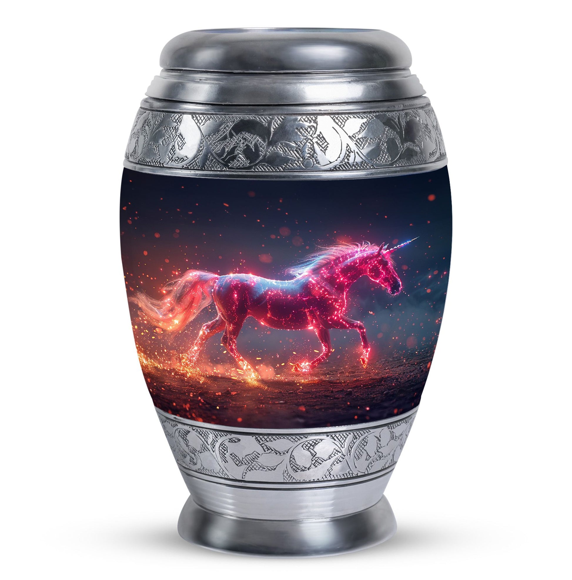 Sparkling Unicorn Cremation Urns Large & Small Combo For Women & Men