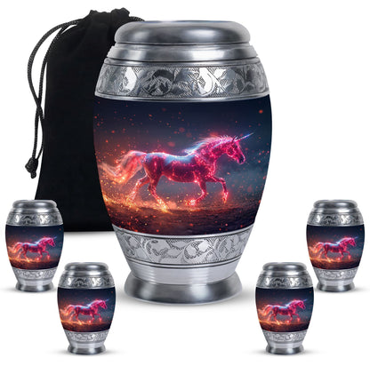 Personalized Unicorn Cremation Urn for Women - 10-inch, 200 cu in - Yatskia